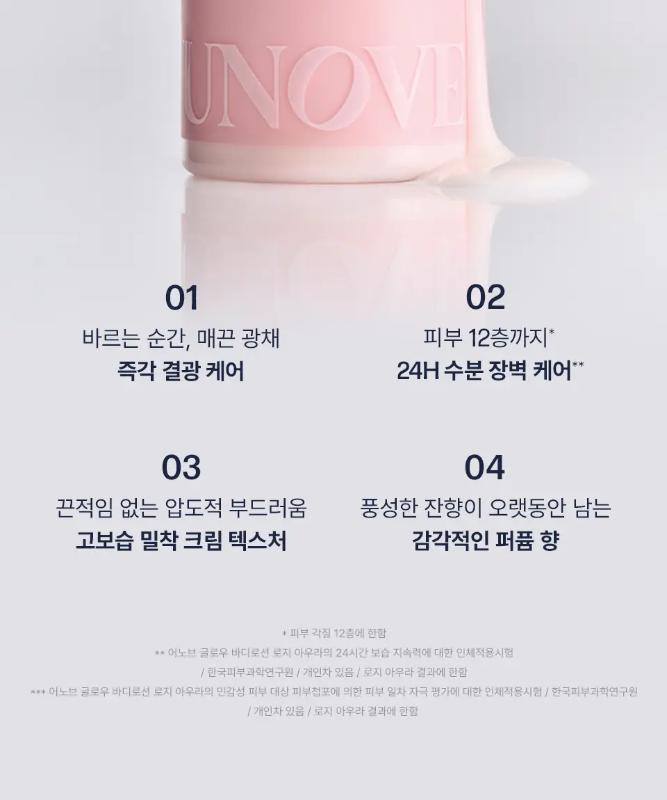 [한정기획/퍼퓸] 어노브 글로우 바디로션 누바닐라/로지아우라 (기획/단품) 상세페이지 9